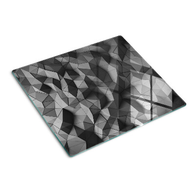 Tabla de cortar de cristal Patrón geométrico abstracto en tonos de gris