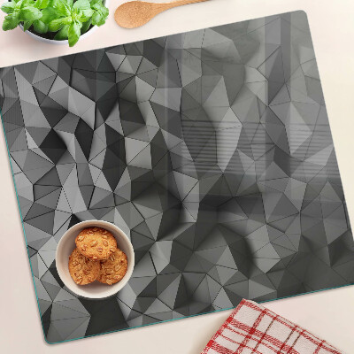 Tabla de cortar de cristal Patrón geométrico abstracto en tonos de gris