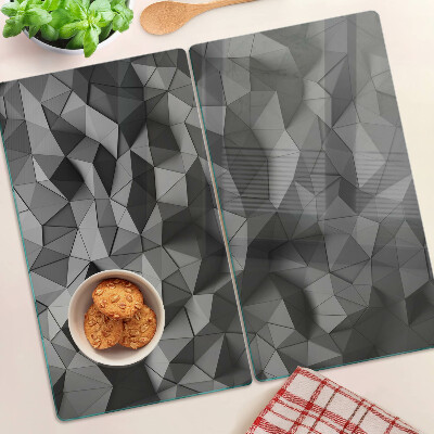 Tabla de cortar de cristal Patrón geométrico abstracto en tonos de gris