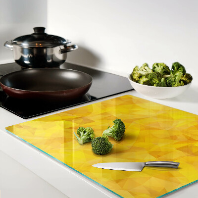 Tabla para cortar Mosaico geométrico amarillo