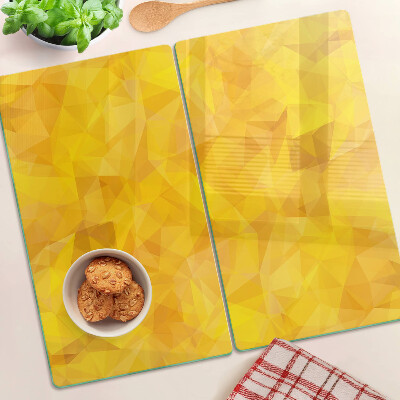 Tabla para cortar Mosaico geométrico amarillo