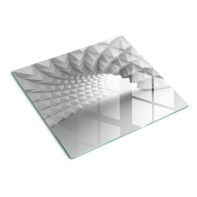 Tabla de cortar de cristal Patrón geométrico 3D