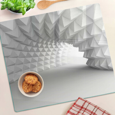 Tabla de cortar de cristal Patrón geométrico 3D