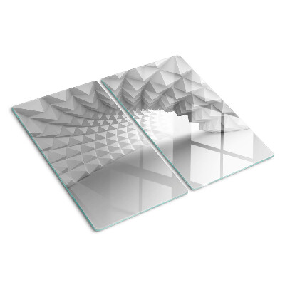 Tabla de cortar de cristal Patrón geométrico 3D
