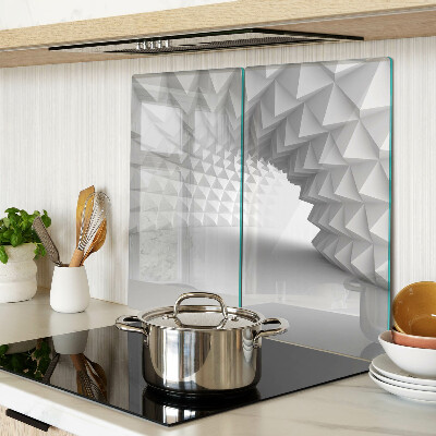 Tabla de cortar de cristal Patrón geométrico 3D