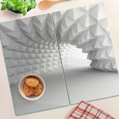 Tabla de cortar de cristal Patrón geométrico 3D