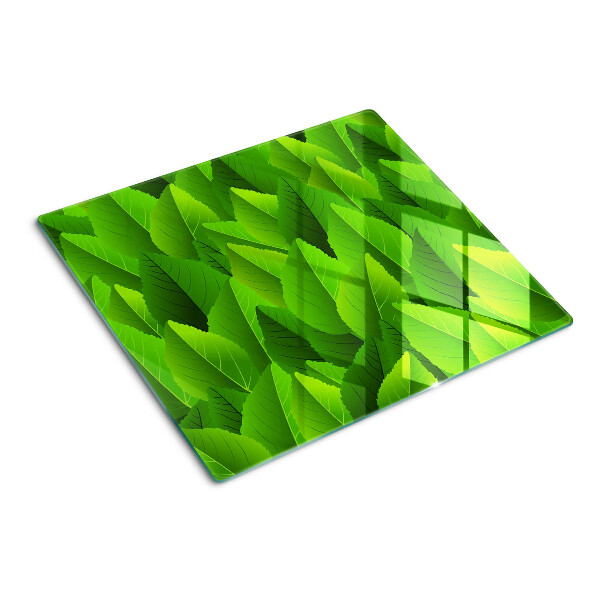 Tabla para cortar Hojas en tonos verdes