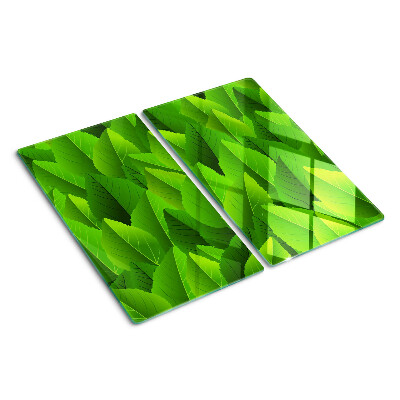 Tabla para cortar Hojas en tonos verdes