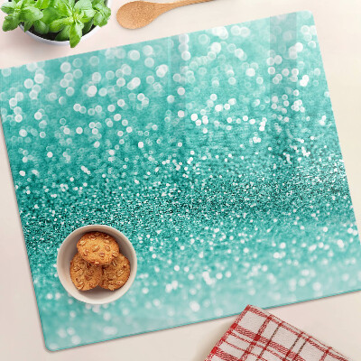 Tabla de cortar de cristal Brillo turquesa brillante