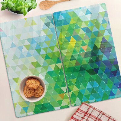 Tabla para cortar Geometría de triángulos de colores