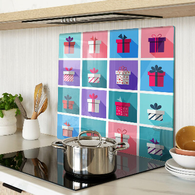 Tabla de cortar de cristal Motivos de regalo en diferentes colores.