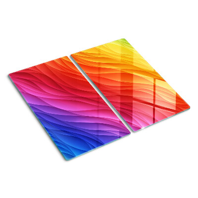 Tabla de cortar de cristal Ondas de color