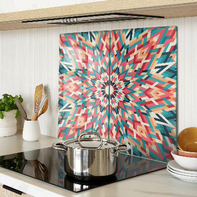 Tabla de cortar de cristal Mandala multicolor