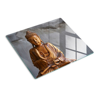 Tabla de cortar de cristal Buda en meditación