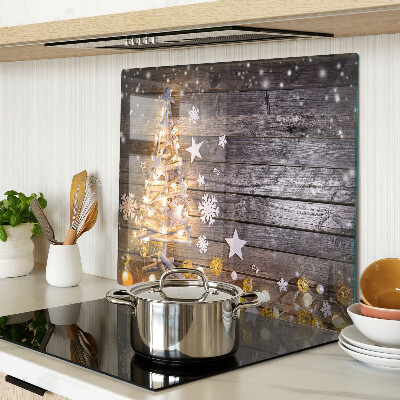 Tabla de cortar de cristal Árbol de Navidad con adornos