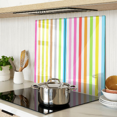 Tabla para cortar Rayas de colores del arco iris