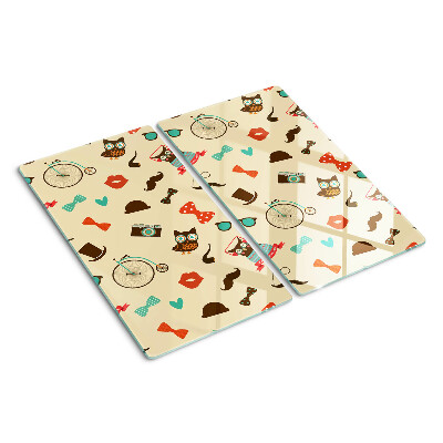 Tabla para cortar Gatitos y accesorios retro