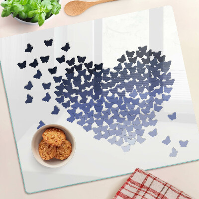 Tabla para cortar Motivo de corazón con mariposas