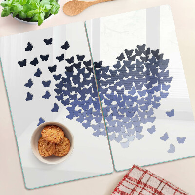 Tabla para cortar Motivo de corazón con mariposas