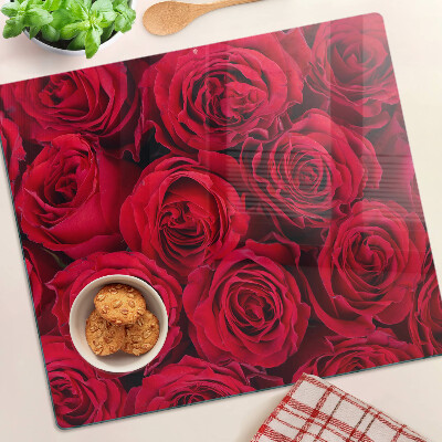 Tabla para cortar rosas rojas