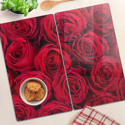Tabla para cortar rosas rojas