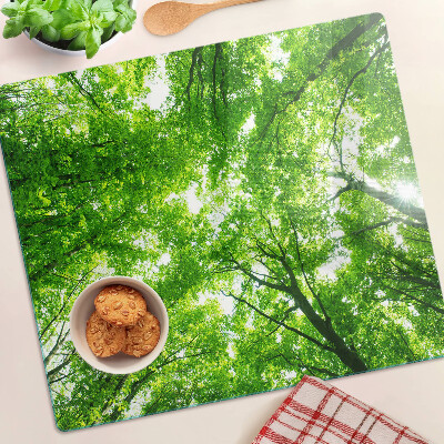 Tabla de cortar de cristal Bosques y árboles verdes