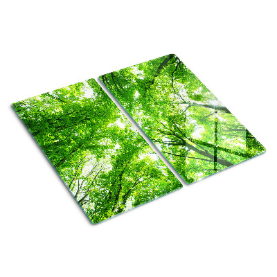 Tabla de cortar de cristal Bosques y árboles verdes