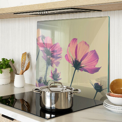 Tabla de cortar de cristal Flores en tonos pastel