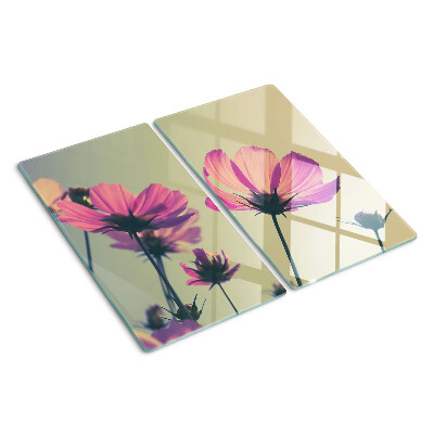 Tabla de cortar de cristal Flores en tonos pastel