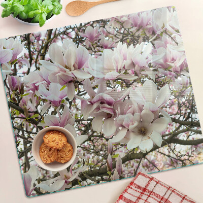 Tabla para cortar flores de magnolia