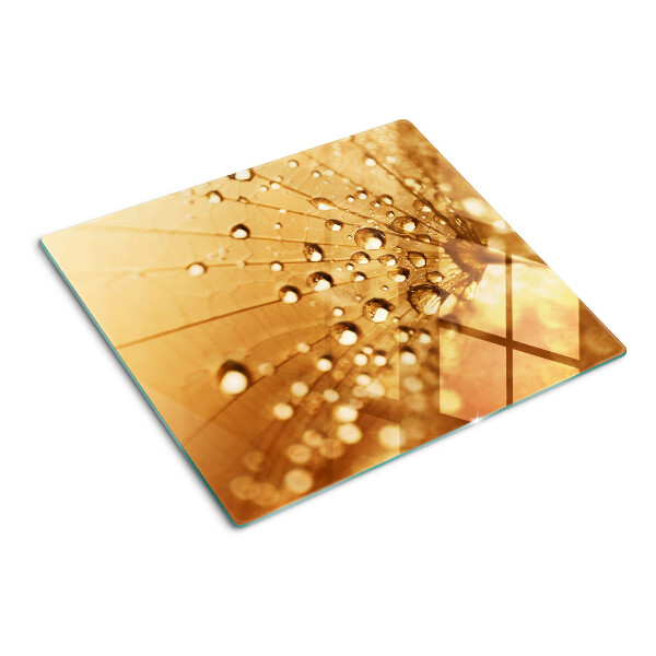Tabla para cortar Gotas de agua sobre un diente de león