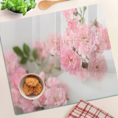 Tabla para cortar Flores rosas en un jarrón