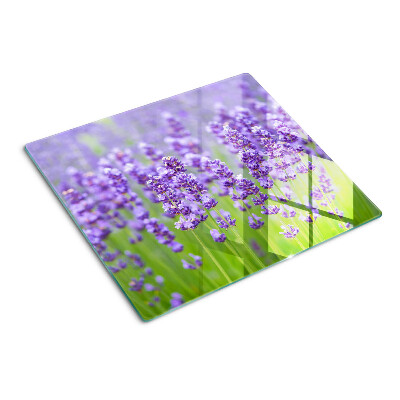 Tabla de cortar de cristal campo de lavanda