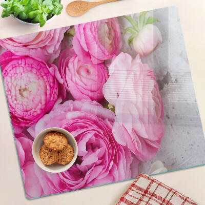 Tabla para cortar Flores rosas en un ramo