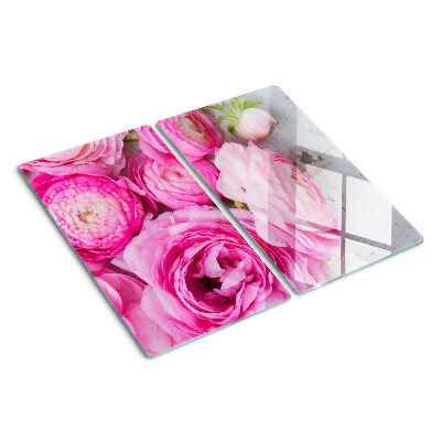 Tabla para cortar Flores rosas en un ramo