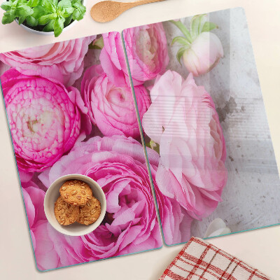 Tabla para cortar Flores rosas en un ramo
