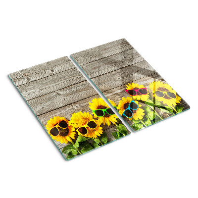 Tabla para cortar Girasoles con gafas de sol