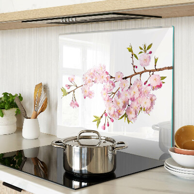 Tabla de cortar de cristal Flor de cerezo de primavera
