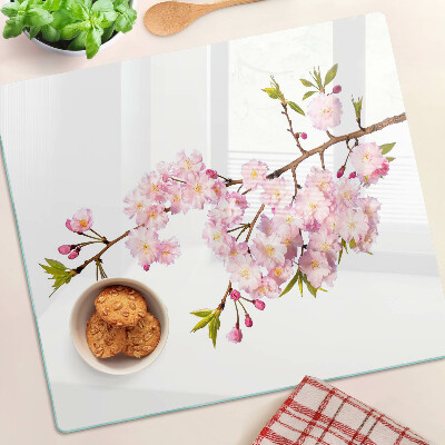 Tabla de cortar de cristal Flor de cerezo de primavera