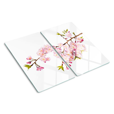 Tabla de cortar de cristal Flor de cerezo de primavera