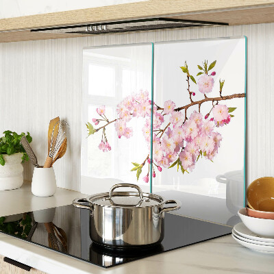 Tabla de cortar de cristal Flor de cerezo de primavera
