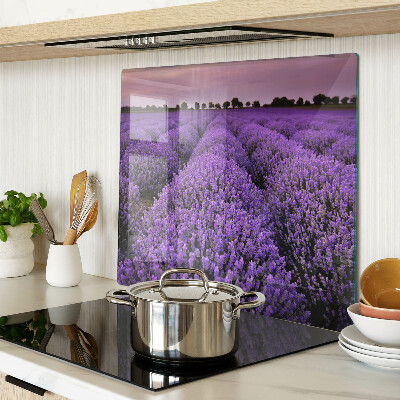 Tabla de cortar de cristal Un campo de lavanda en plena floración.