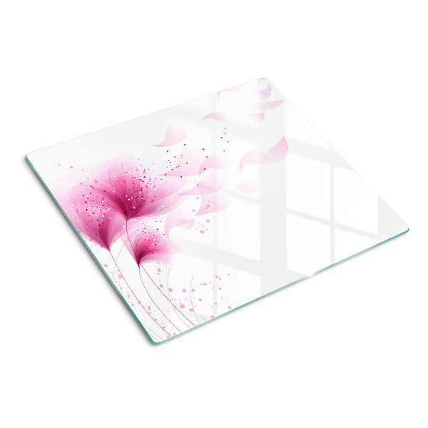 Tabla para cortar Flores en tonos rosa