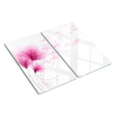Tabla para cortar Flores en tonos rosa