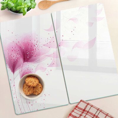 Tabla para cortar Flores en tonos rosa