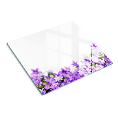 Tabla para cortar Flores moradas al fondo