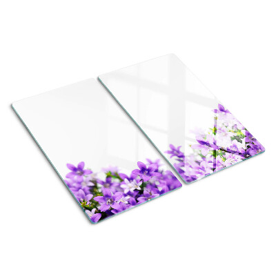 Tabla para cortar Flores moradas al fondo
