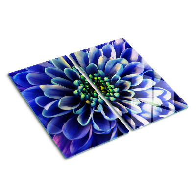 Tabla para cortar Flor de dalia azul