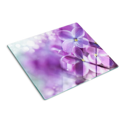 Tabla de cortar de cristal Flores en tonos morados