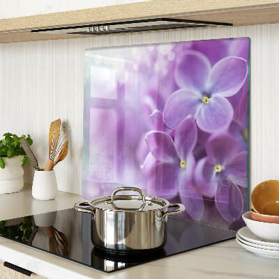 Tabla de cortar de cristal Flores en tonos morados